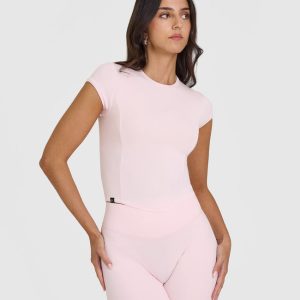 Mellow™ Rib Mid T-Shirt Ballet Pink