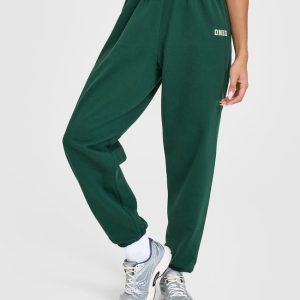 Lightweight Joggers with Printed Logo Racing Green