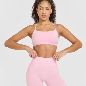 Everyday Cross Over Bralette Petal Pink