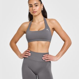 EasyLift™ Halter Bralette Ash Grey