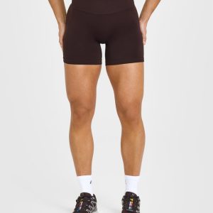 Effortless Seamless Shorts Plum Brown