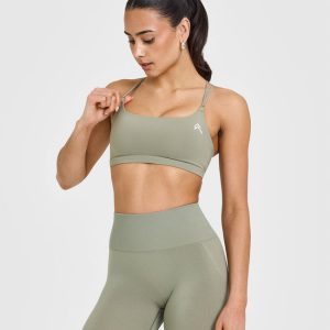Everyday Cross Over Bralette Soft Sage Green