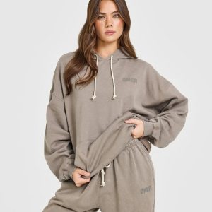 Raw Lounge Oversized Hoodie Washed Minky