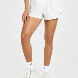 Foundations Oversized Shorts Light Grey Marl
