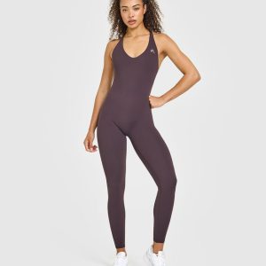 Unified Scoop Back All In One Long Dark Umber Brown